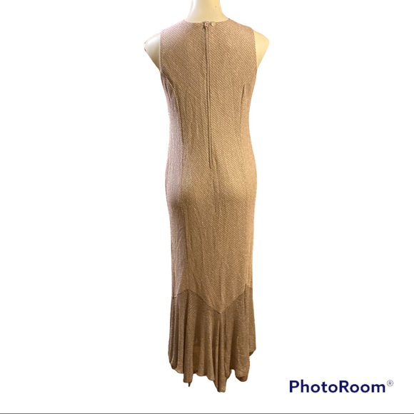 DAMIANOU Vintage Silver mesh detail metallic dress and cardigan set - Picture 4 of 15